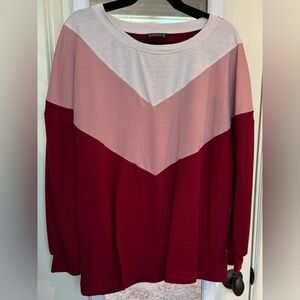 📣 BloomChic Colorblock Long Sleeve Top – Size 12